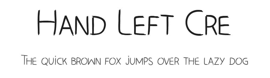 Hand Left Cre by Fred Cre — Script Handwritten Font