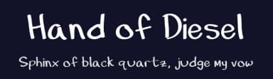 Hand of Diesel by Dustin Sandmeyer — Script Handwritten Font — thumbnail 2