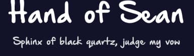 Hand of Sean by Sean Johnson — Script Handwritten Font — thumbnail 2