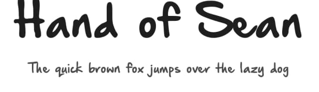 Hand of Sean by Sean Johnson — Script Handwritten Font