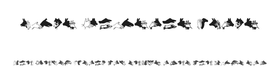 Hand Shadows Icons by Woodcutter — Dingbats Font