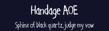 Handage AOE by Astigmatic One Eye Typographic Institute — Script Handwritten Font — thumbnail 2