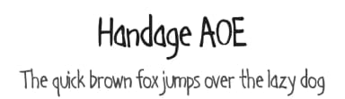 Handage AOE by Astigmatic One Eye Typographic Institute — Script Handwritten Font — thumbnail 1