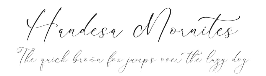 Handesa Mornites by Storytype Studio — Script Handwritten Font