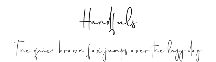 Handfuls by creatype designer — Script Handwritten Font