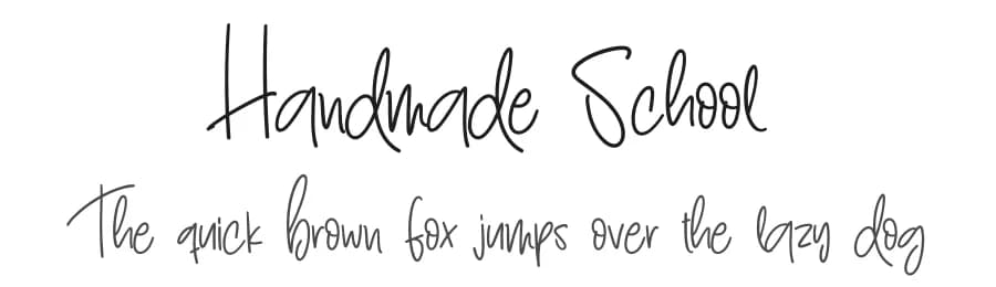 Handmade School by Scratchones — Script Handwritten Font