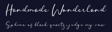 Handmade Wonderland by Huston Vincen — Script Handwritten Font — thumbnail 2