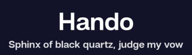 Hando by Eko Bimantara — Sans Serif Font — thumbnail 2