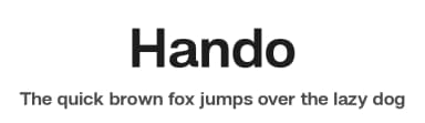 Hando by Eko Bimantara — Sans Serif Font — thumbnail 1
