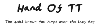 Hand Of TT by TT Q — Script Handwritten Font — thumbnail 1