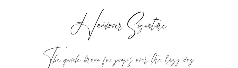 Handover Signature by Perspectype Studio - Letterena.com — Script Handwritten Font