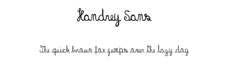 Handrey Sans by Andrei Savi — Script Handwritten Font