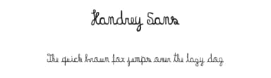 Handrey Sans by Andrei Savi — Script Handwritten Font — thumbnail 1