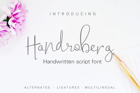 Handroberg Font by leamsign — Script Handwritten Font