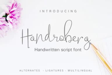 Handroberg Font by leamsign — Script Handwritten Font — thumbnail 1