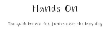Hands On by Elizabeth Prefontaine — Script Handwritten Font — thumbnail 1