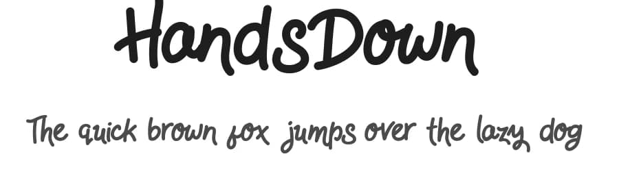 HandsDown by Telllu — Script Handwritten Font