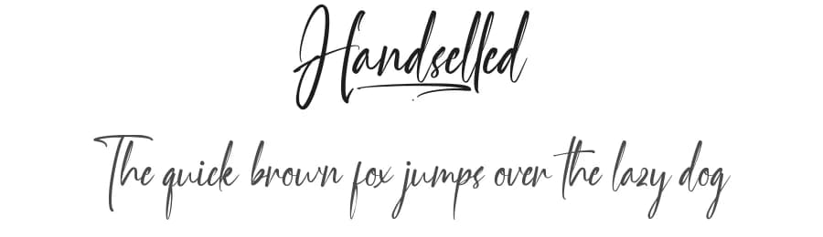 Handselled by VinType — Script Handwritten Font