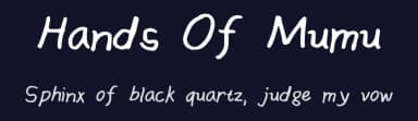 Hands Of Mumu by Cindyyo — Script Handwritten Font — thumbnail 2