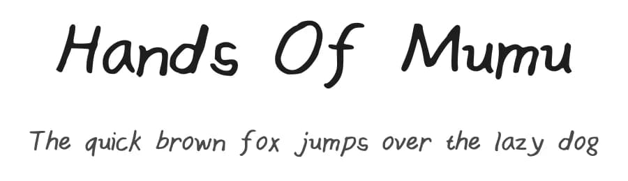 Hands Of Mumu by Cindyyo — Script Handwritten Font