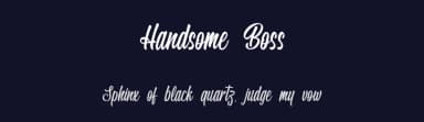 Handsome Boss by Typhoon Type - Suthi Srisopha — Script Handwritten Font — thumbnail 2