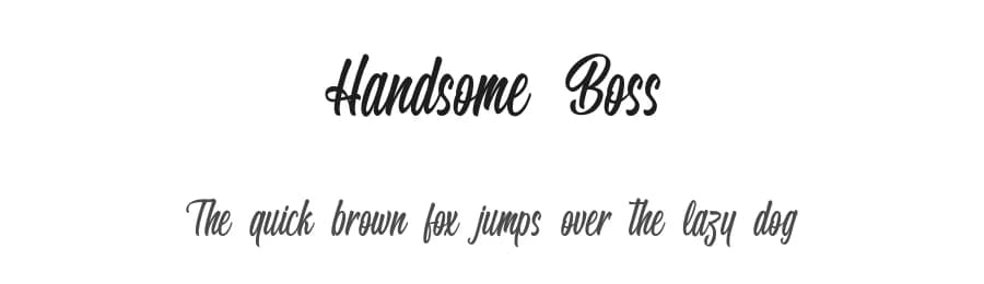 Handsome Boss by Typhoon Type - Suthi Srisopha — Script Handwritten Font