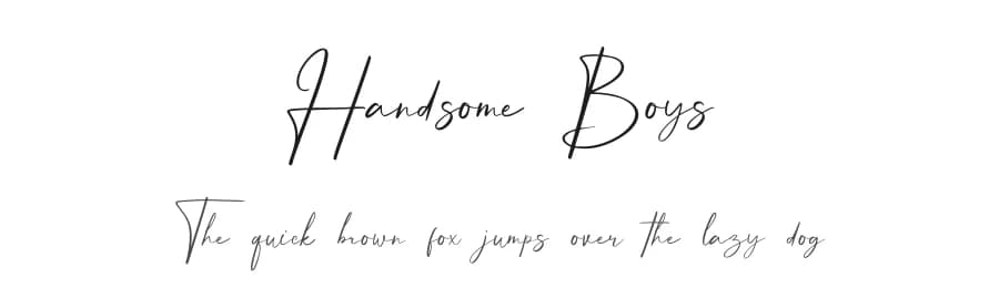 Handsome Boys by Rissyletter Studio — Script Handwritten Font