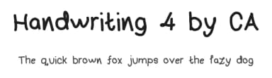 Handwriting 4 by CA by Angeliesh Chan — Script Handwritten Font — thumbnail 1
