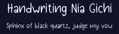Handwriting Nia Gichi by Nia Gichi — Script Handwritten Font — thumbnail 2