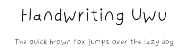 Handwriting Uwu by Monica AndArtie — Script Handwritten Font — thumbnail 1