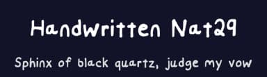 Handwritten Nat29 by Nathanael Cameron — Script Handwritten Font — thumbnail 2