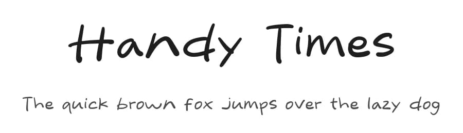 Handy Times by Khurasan — Script Handwritten Font