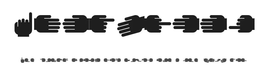 Handyfont by Jonathan Macagba — Dingbats Font — preview 1