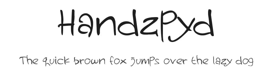 Handzpyd by Blu Aoi — Script Handwritten Font