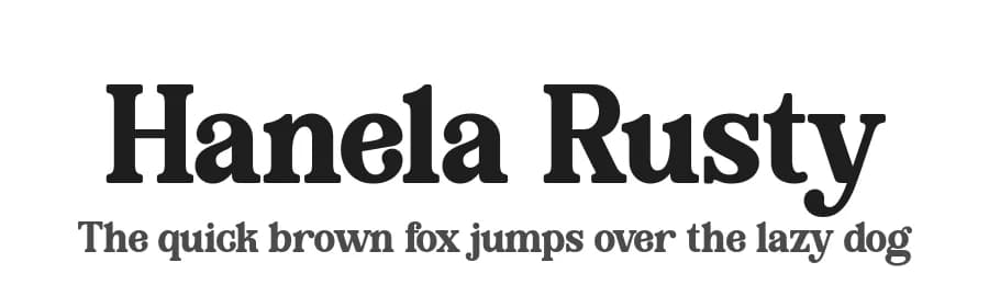 Hanela Rusty by HansCo — Serif Font