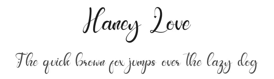 Haney Love by Muksal Creative — Script Handwritten Font