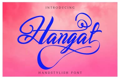 Hangat Font by M. Afzal Grafika — Script Handwritten Font — thumbnail 1