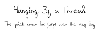 Hanging By a Thread by Kimberly Geswein — Script Handwritten Font — thumbnail 1