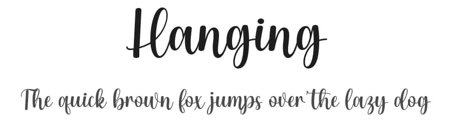 Hanging by Fillo Graphic — Script Handwritten Font