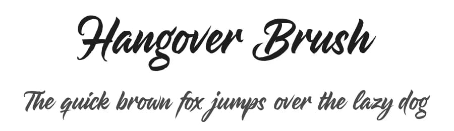 Hangover Brush by Hendra Pratama — Script Handwritten Font