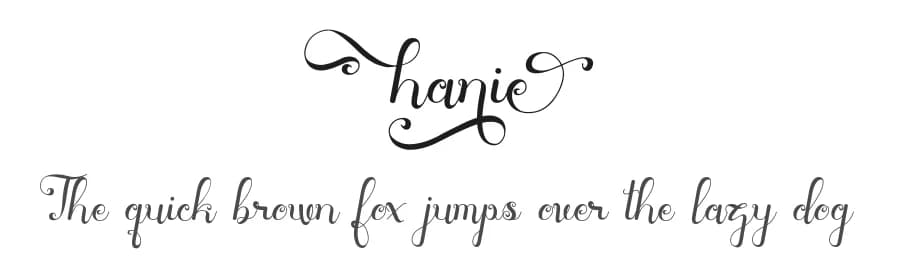 Hanie by Yesie Erma Yunita — Script Handwritten Font