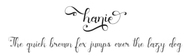 Hanie by Yesie Erma Yunita — Script Handwritten Font — thumbnail 1