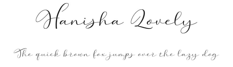 Hanisha Lovely by Cooldesignlab — Script Handwritten Font