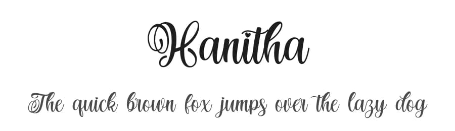 Hanitha by Graphicxell — Script Handwritten Font