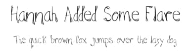 Hannah Added Some Flare by Hannah Marlin — Script Handwritten Font — thumbnail 1