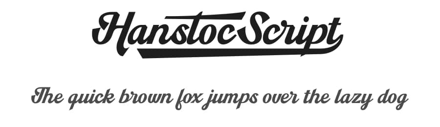 Hanstoc Script by Måns Grebäck — Script Handwritten Font
