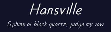 Hansville by Naharstd — Sans Serif Font — thumbnail 2