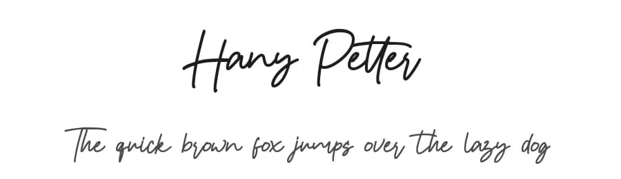 Hany Petter by StringLabs Creative Studio — Script Handwritten Font