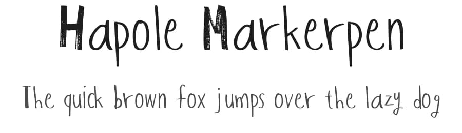 Hapole Markerpen by Hapole Lee Jinam — Script Handwritten Font