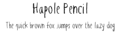 Hapole Pencil by Hapole Lee Jinam — Script Handwritten Font — thumbnail 1